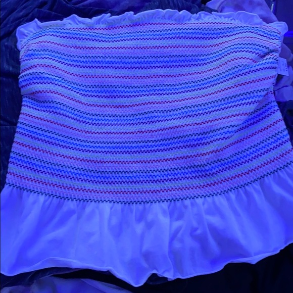 white and rainbow tube top - Picture 3 of 3